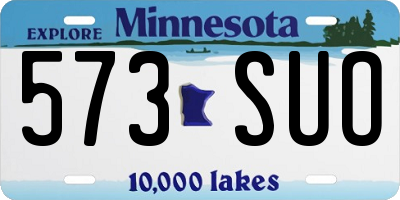 MN license plate 573SUO