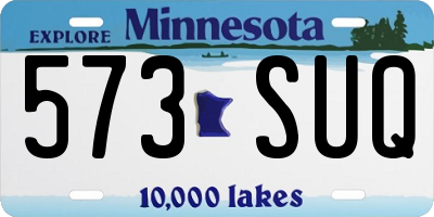 MN license plate 573SUQ