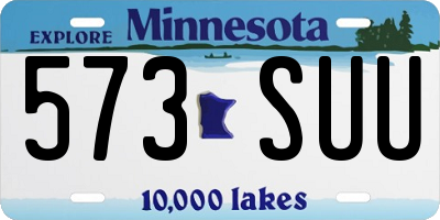 MN license plate 573SUU