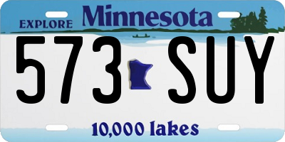 MN license plate 573SUY