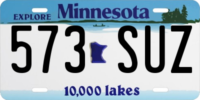 MN license plate 573SUZ