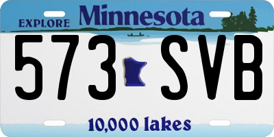 MN license plate 573SVB