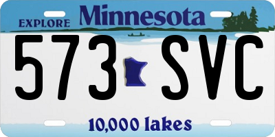 MN license plate 573SVC