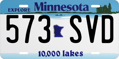 MN license plate 573SVD