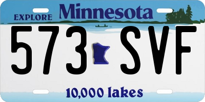 MN license plate 573SVF