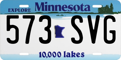MN license plate 573SVG