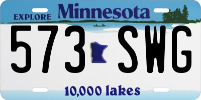 MN license plate 573SWG