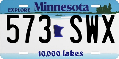 MN license plate 573SWX