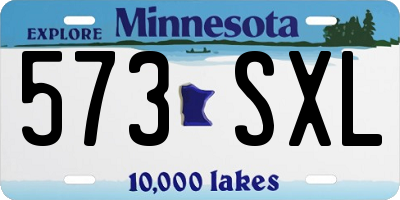 MN license plate 573SXL
