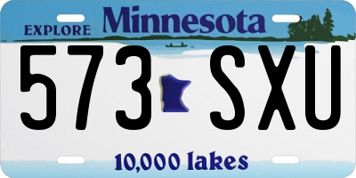 MN license plate 573SXU