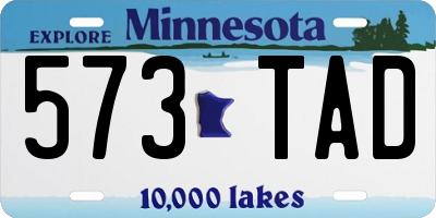 MN license plate 573TAD