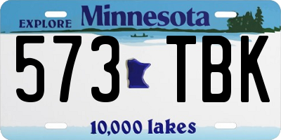 MN license plate 573TBK