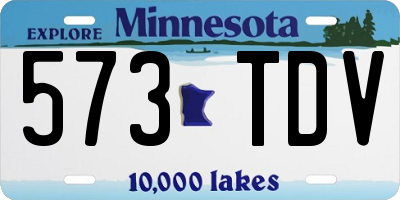 MN license plate 573TDV