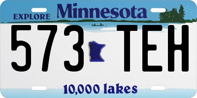 MN license plate 573TEH