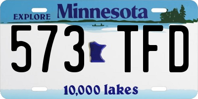 MN license plate 573TFD