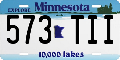 MN license plate 573TII
