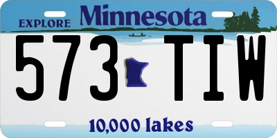 MN license plate 573TIW