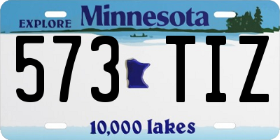 MN license plate 573TIZ