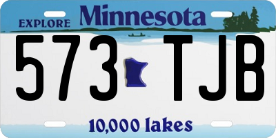 MN license plate 573TJB
