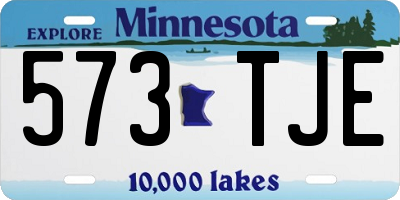 MN license plate 573TJE