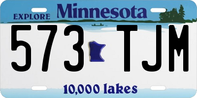 MN license plate 573TJM