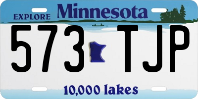 MN license plate 573TJP