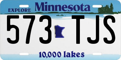 MN license plate 573TJS