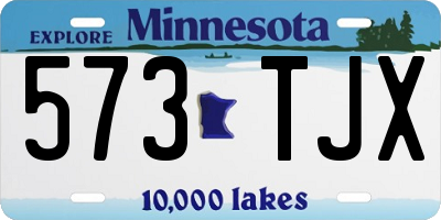 MN license plate 573TJX