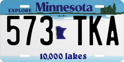 MN license plate 573TKA