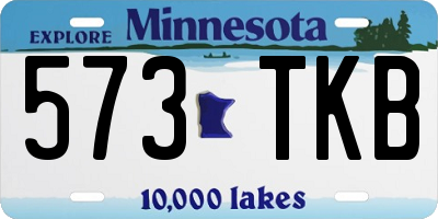 MN license plate 573TKB