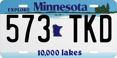 MN license plate 573TKD
