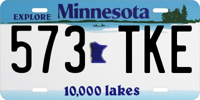 MN license plate 573TKE