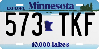 MN license plate 573TKF