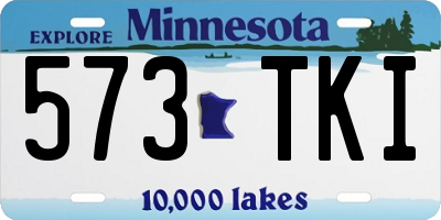 MN license plate 573TKI