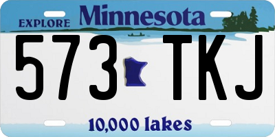 MN license plate 573TKJ