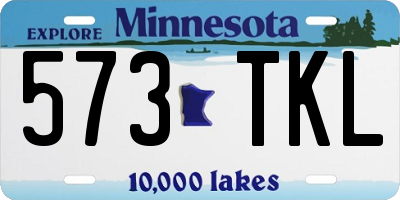 MN license plate 573TKL