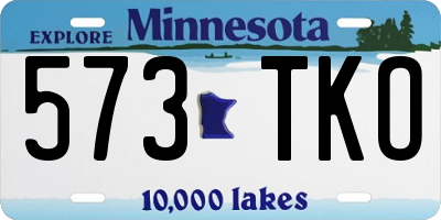 MN license plate 573TKO