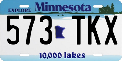 MN license plate 573TKX