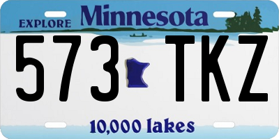 MN license plate 573TKZ
