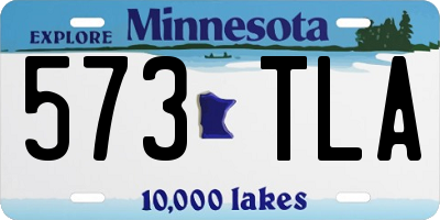 MN license plate 573TLA