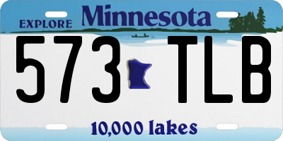 MN license plate 573TLB