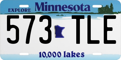 MN license plate 573TLE
