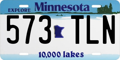 MN license plate 573TLN