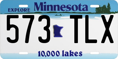 MN license plate 573TLX
