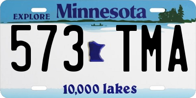 MN license plate 573TMA