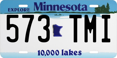 MN license plate 573TMI