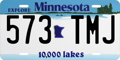 MN license plate 573TMJ