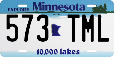MN license plate 573TML