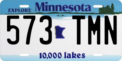 MN license plate 573TMN