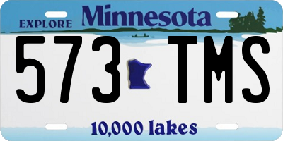 MN license plate 573TMS